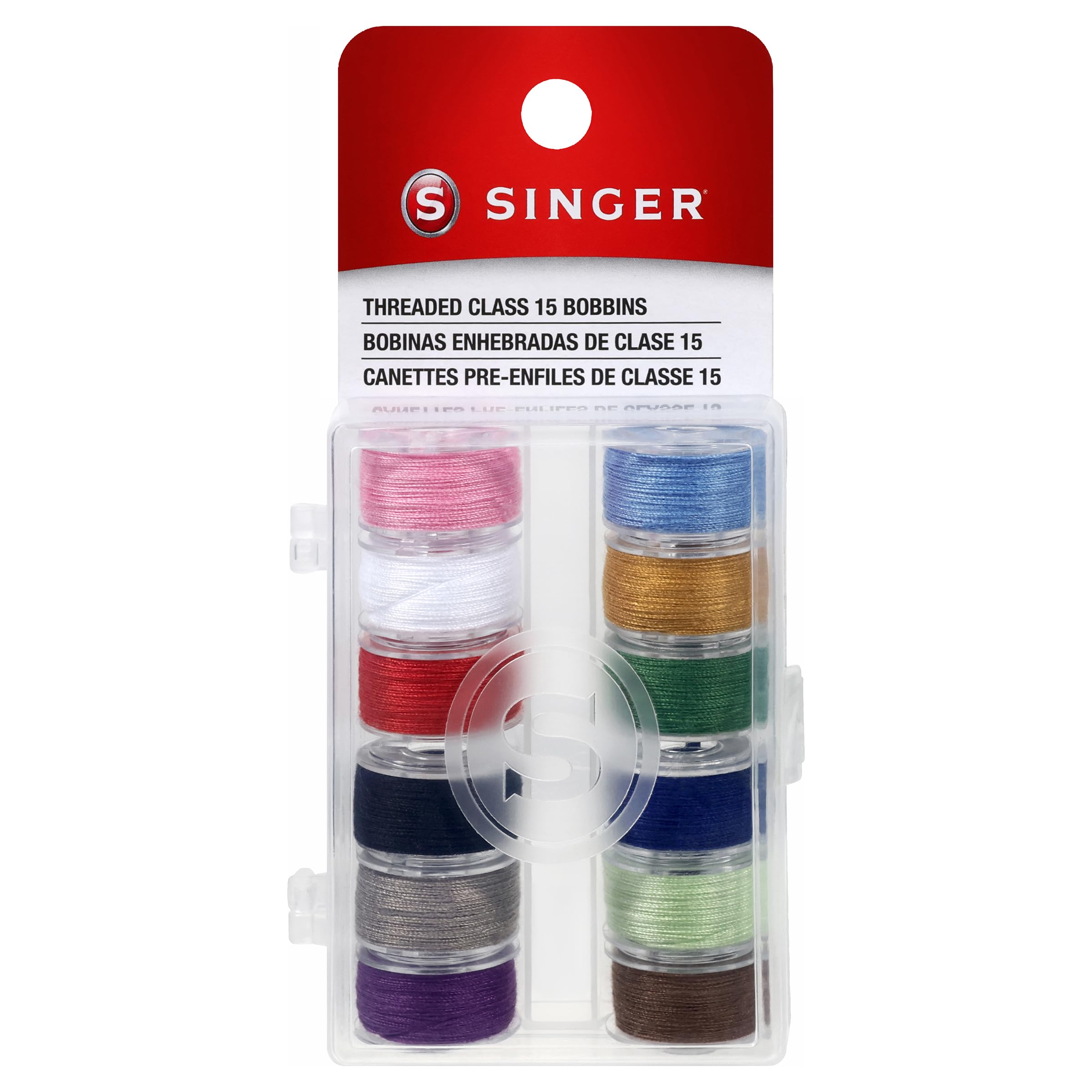 Amazon.com: SINGER 21495 Class 15 Threaded Bobbins, Transparent